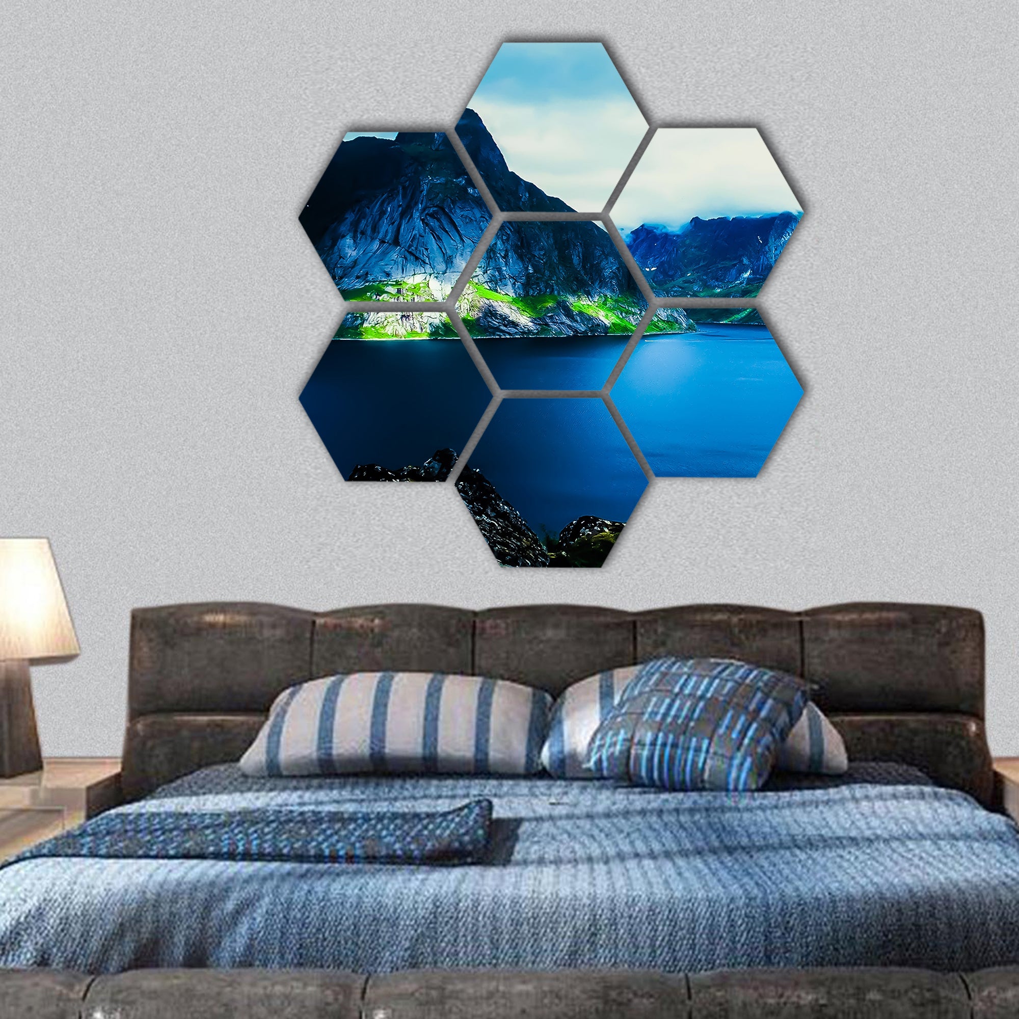 Lofoten Islands - Norway hexagonal canvas wall art