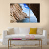 Inside view of grotto in coast. Nature composition Multi Panel Canvas Wall Art