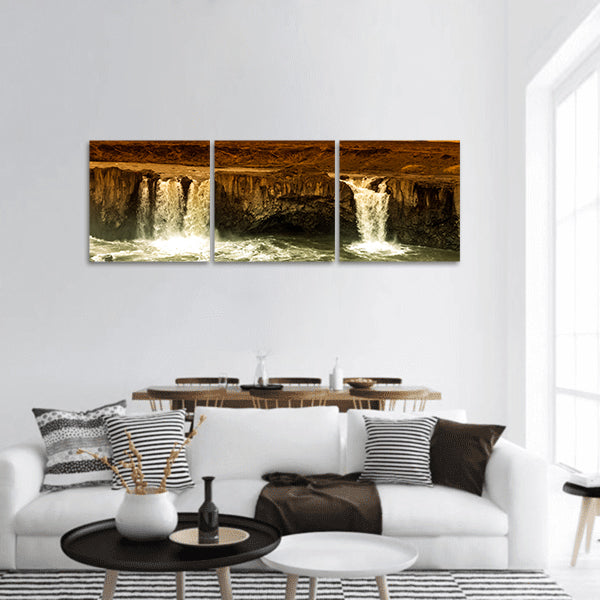 Beautiful part of stony rocky panoramic canvas wall art