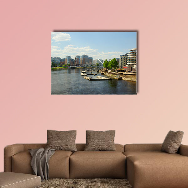 View of Malaya Nevka and Lazarevsky Bridge in St. Petersburg wall art