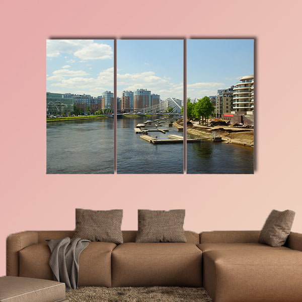 View of Malaya Nevka and Lazarevsky Bridge in St. Petersburg wall art