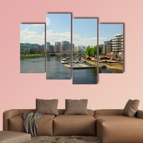 View of Malaya Nevka and Lazarevsky Bridge in St. Petersburg wall art