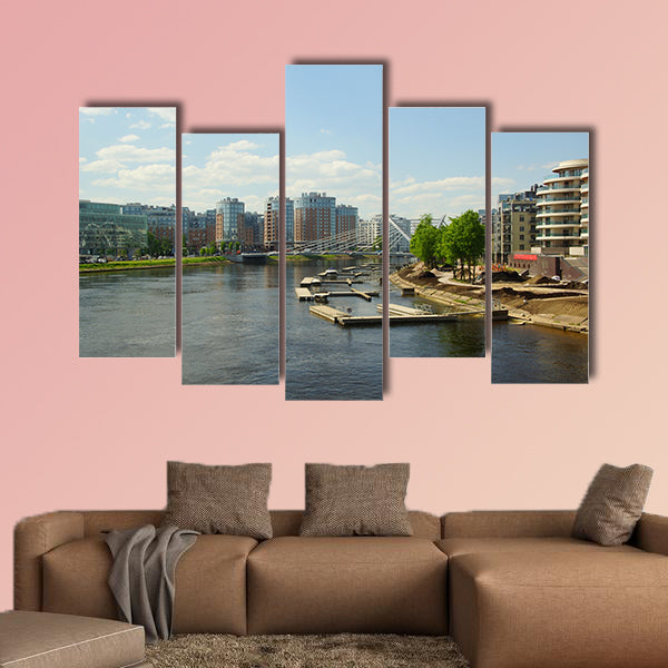 View of Malaya Nevka and Lazarevsky Bridge in St. Petersburg wall art