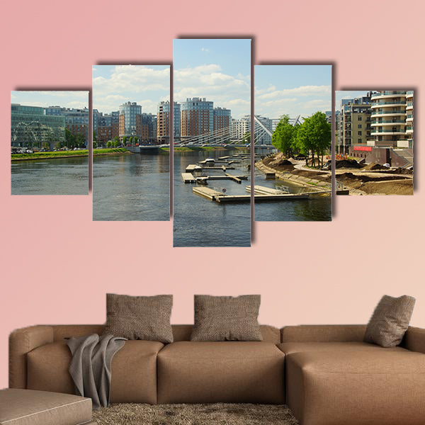 View of Malaya Nevka and Lazarevsky Bridge in St. Petersburg wall art