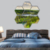 Aulanko, countryside in Finland hexagonal canvas wall art