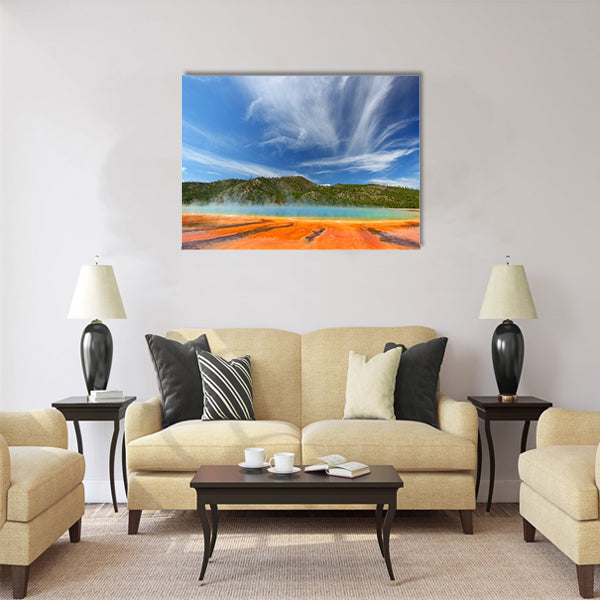 Grand Prismatic Spring in Yellowstone National Park Multi panel canvas wall art
