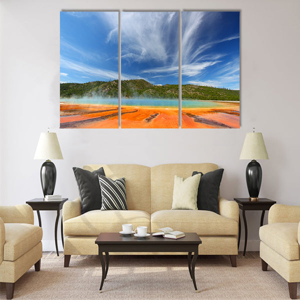 Grand Prismatic Spring in Yellowstone National Park Multi panel canvas wall art