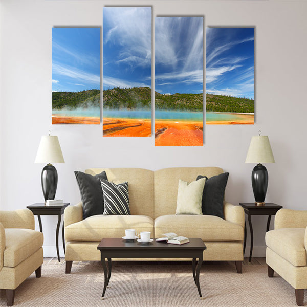 Grand Prismatic Spring in Yellowstone National Park Multi panel canvas wall art