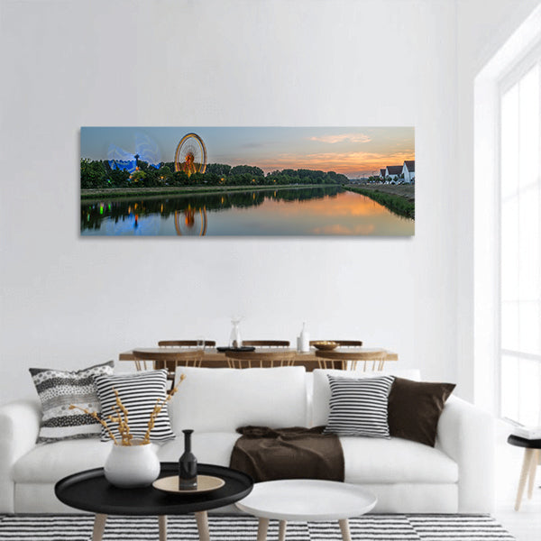 Night view of the Maidult panoramic canvas wall art