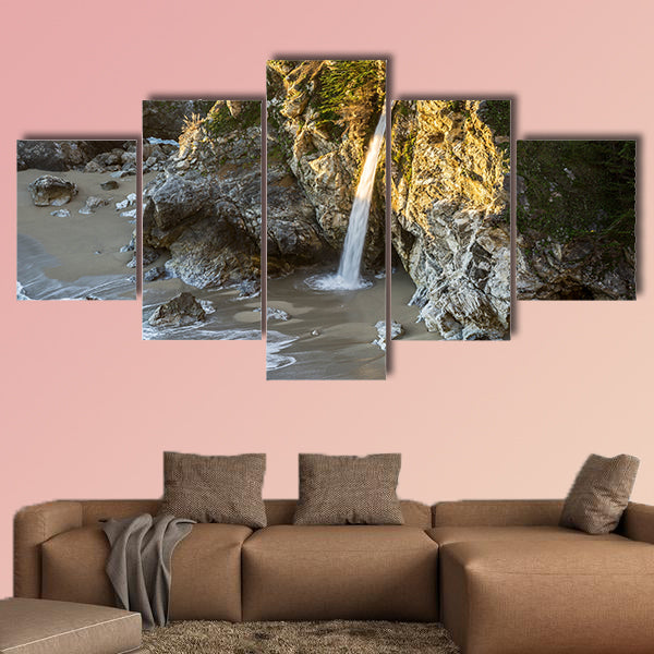Mcway Falls in Julia Pfeiffer Burns State Park, Big Sur, California Multi panel canvas wall art