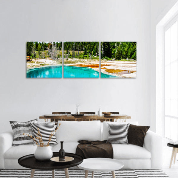 Hot springs in the West panoramic canvas wall art
