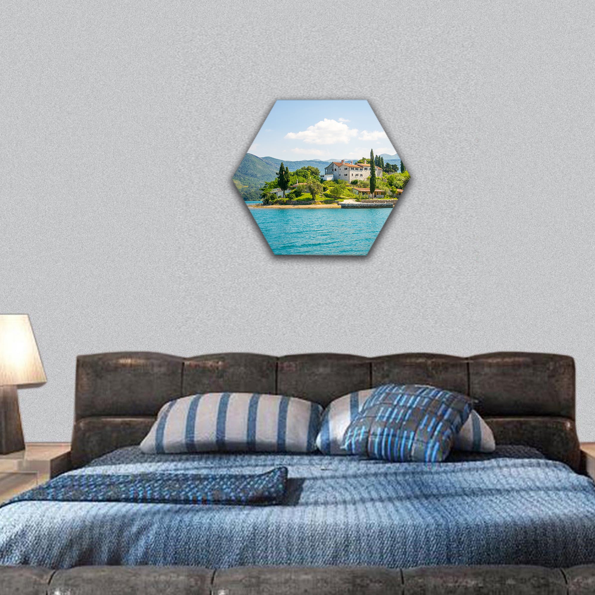 Monastery of St. Michael hexagonal canvas wall art