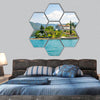 Monastery of St. Michael hexagonal canvas wall art