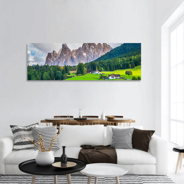Puez-Geisler Nature Park panoramic canvas wall art