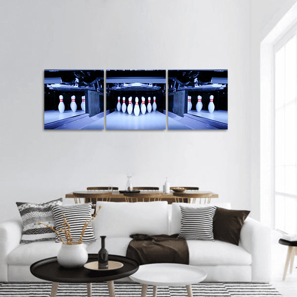 Bowling Pins Panoramic Canvas Wall Art
