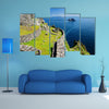 The home to the ruined remains of a Christian monastery multi panel canvas wall art