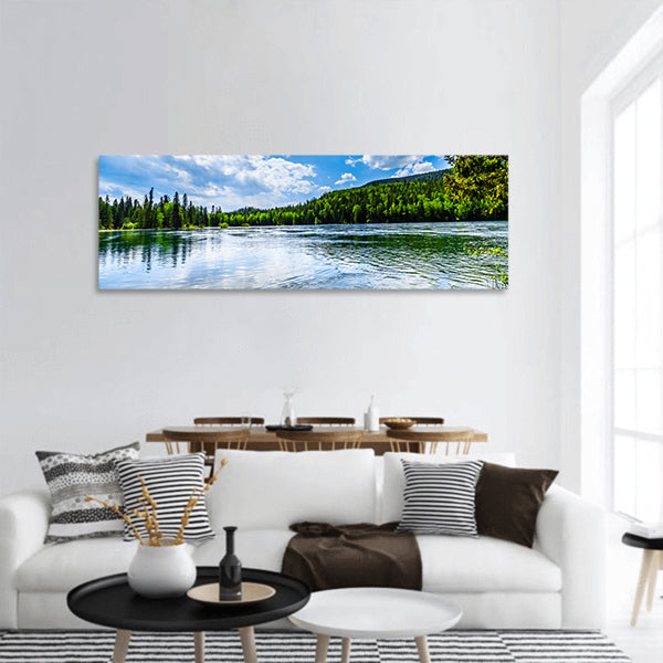 Clearwater Lake in Wells panoramic canvas wall art