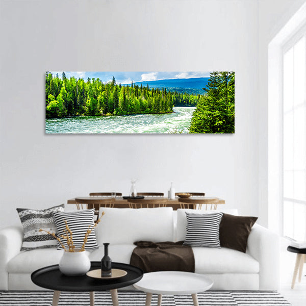View of the rapids in Bailey's Chute panoramic canvas wall art