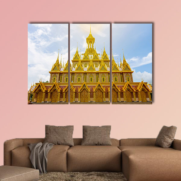 Amazing Thailand, Golden sanctuary Architecture  multi panel canvas wall art