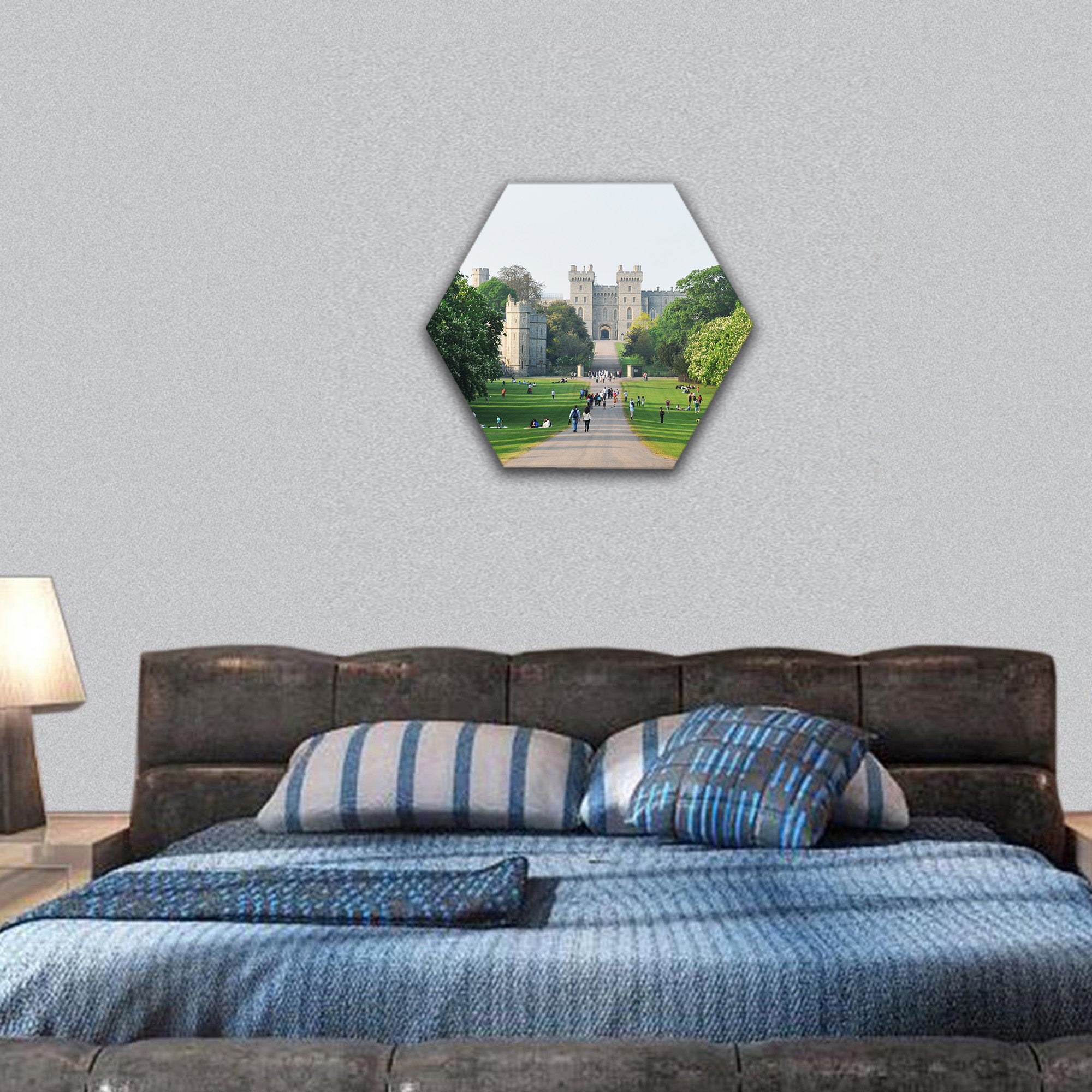 Windsor park hexagonal canvas wall art