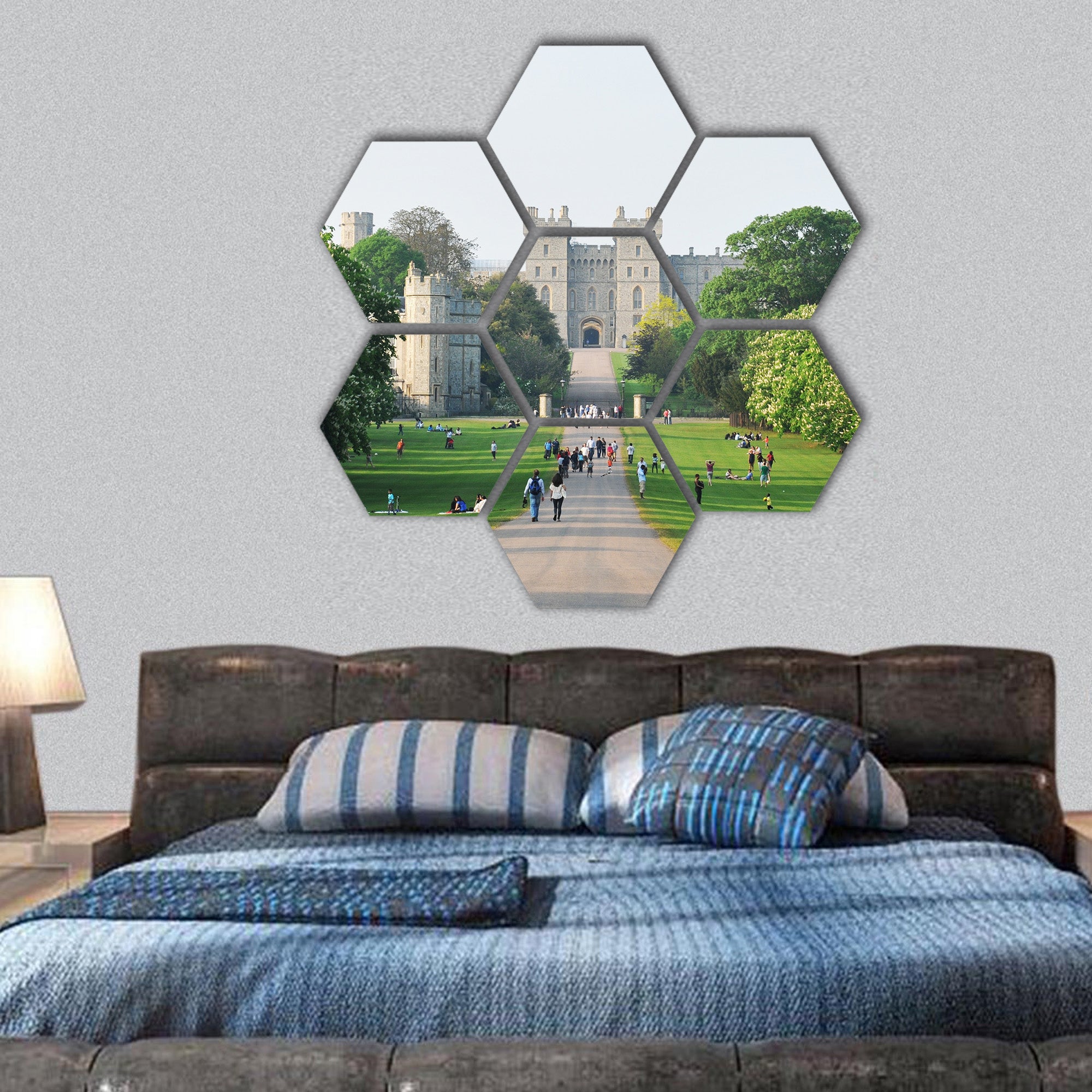 Windsor park hexagonal canvas wall art