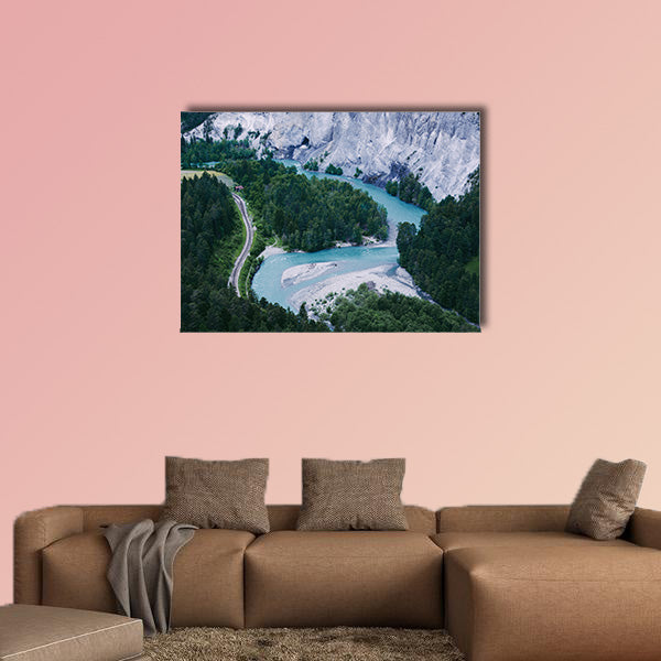 Ruinaulta canyon in Switzerland multi panel canvas wall art