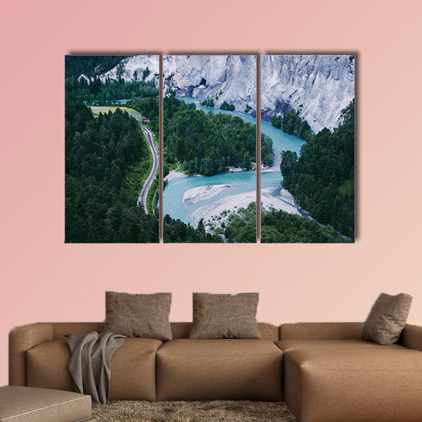 Ruinaulta canyon in Switzerland multi panel canvas wall art
