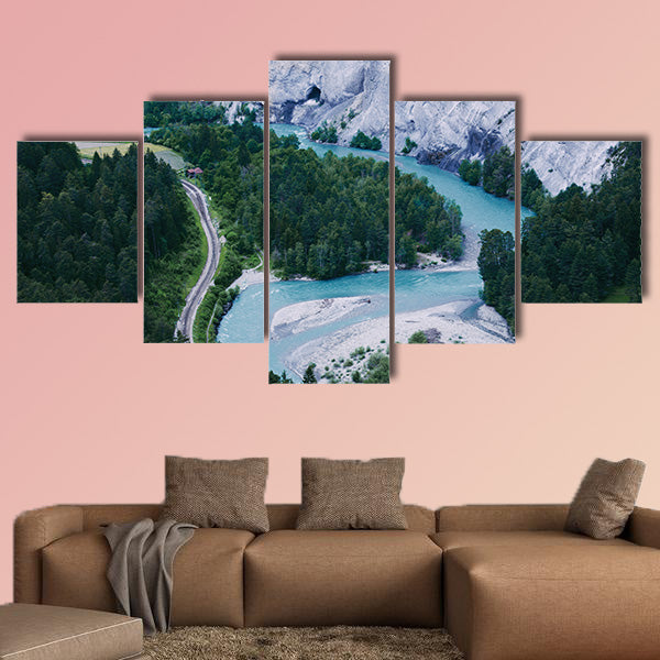 Ruinaulta canyon in Switzerland multi panel canvas wall art