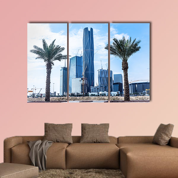 New buildings being constructed in the new King panel canvas wall art