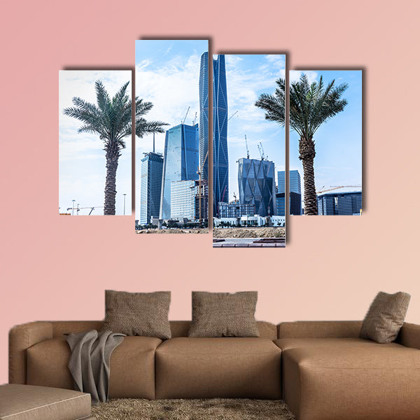 New buildings being constructed in the new King panel canvas wall art