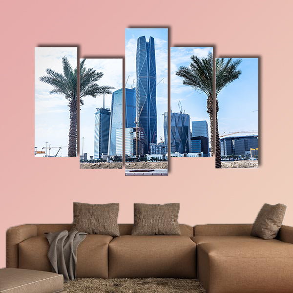 New buildings being constructed in the new King panel canvas wall art