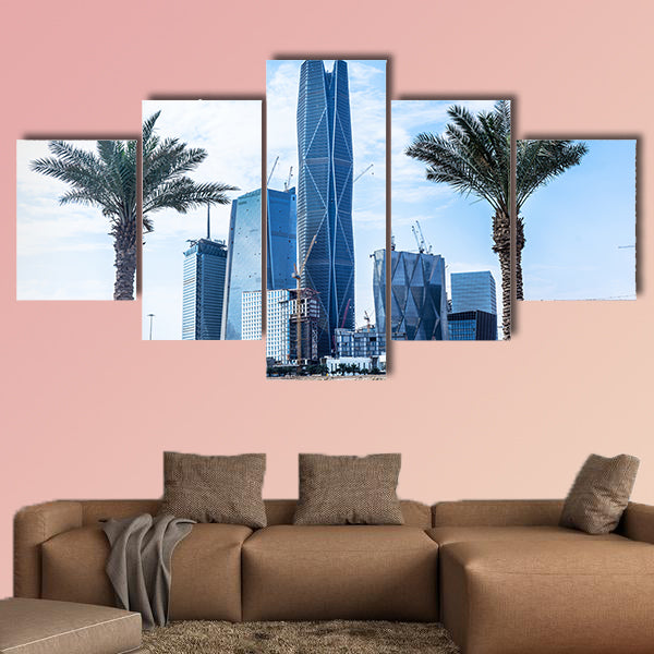New buildings being constructed in the new King panel canvas wall art