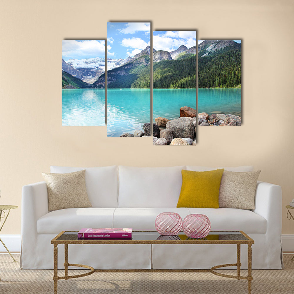 Beautiful Lake Louise located in the Banff National Park multi panel canvas wall art