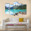 Beautiful Lake Louise located in the Banff National Park multi panel canvas wall art