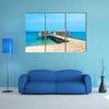 The Elegance Of The Wooden Beach Pavilions On The Shore Of A Sandy Beach, Turkey Multi Panel Canvas Wall Art