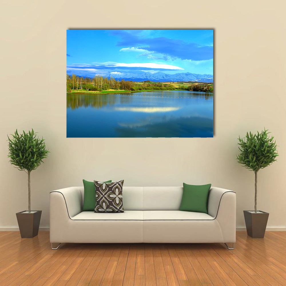 Landscape of Hill of Biei in Hokkaido Multi panel canvas wall art