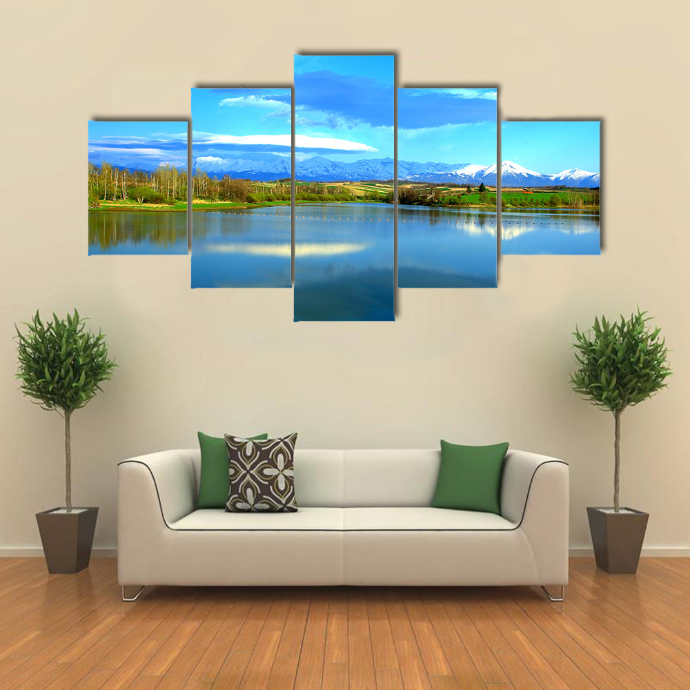 Landscape of Hill of Biei in Hokkaido Multi panel canvas wall art