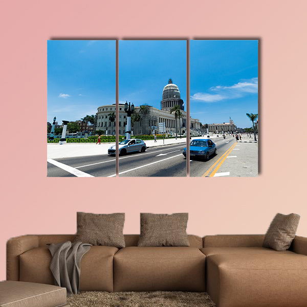 National Capitol Building, El Capitolio in Havana, Cuba multi panel canvas wall art