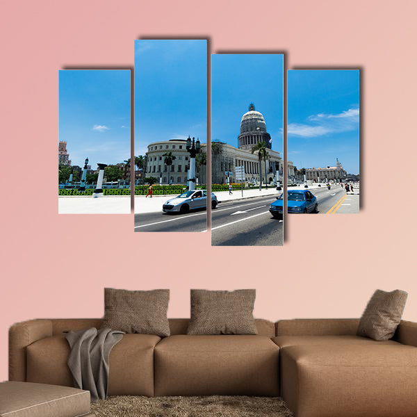 National Capitol Building, El Capitolio in Havana, Cuba multi panel canvas wall art