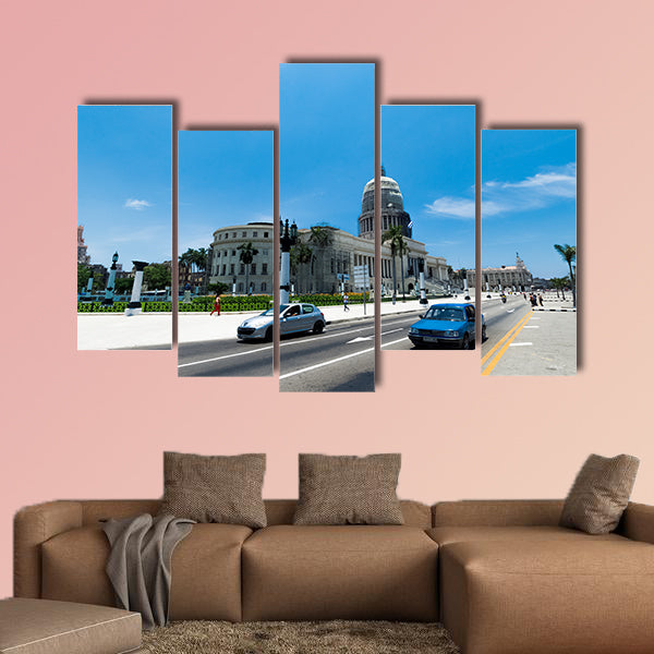 National Capitol Building, El Capitolio in Havana, Cuba multi panel canvas wall art