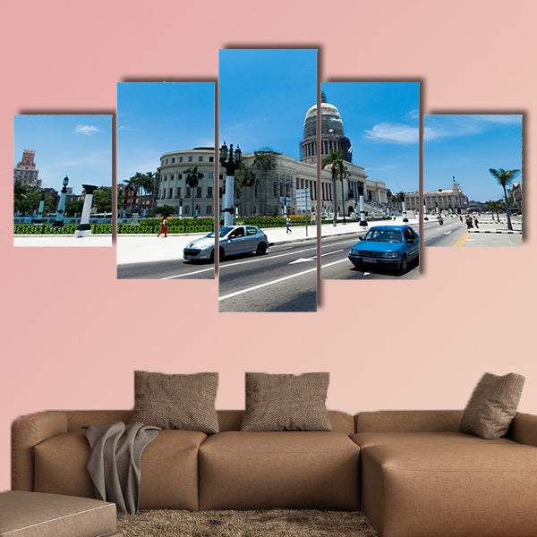 National Capitol Building, El Capitolio in Havana, Cuba multi panel canvas wall art