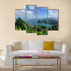 Beautiful Maracas Lookout Point with lush greenery and ocean on the Caribbean island of Trinidad Multi panel canvas wall art