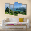 Beautiful Maracas Lookout Point with lush greenery and ocean on the Caribbean island of Trinidad Multi panel canvas wall art