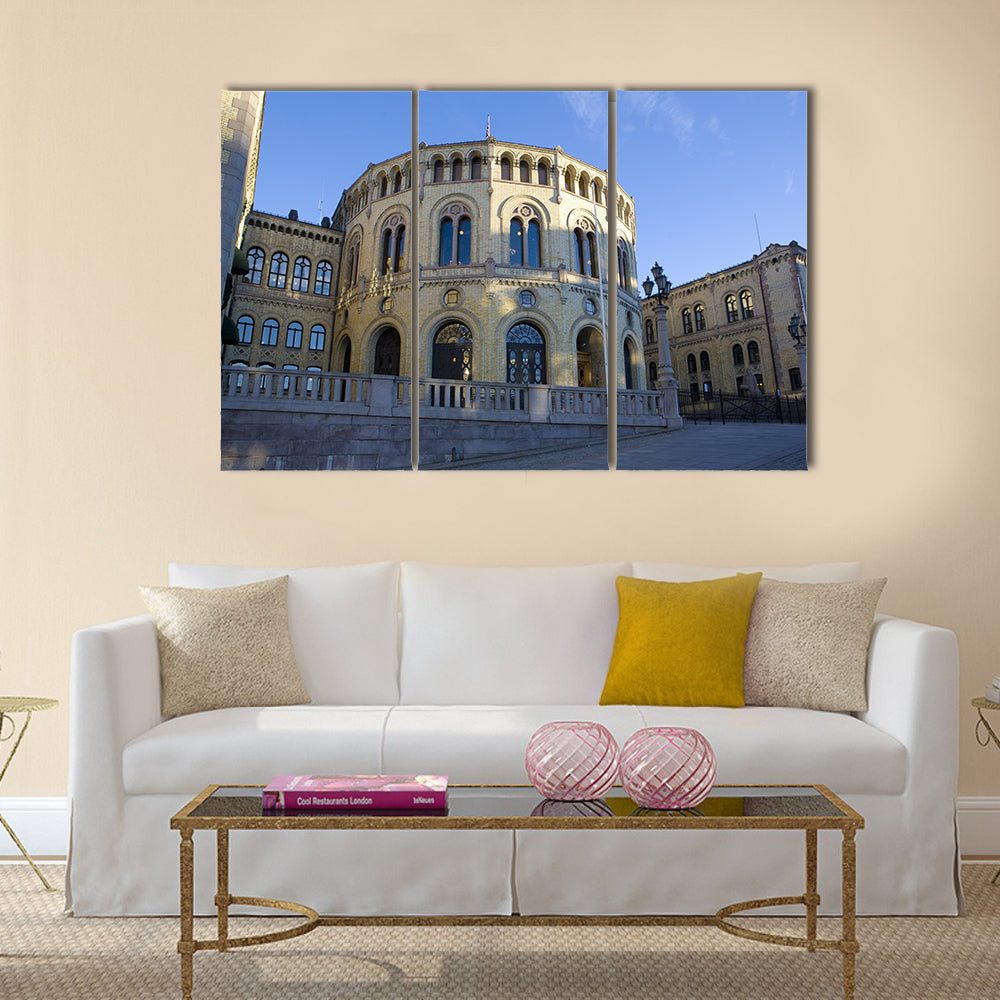 Stortinget (Parliament), Oslo, Norway, Nevada multi panel canvas wall art