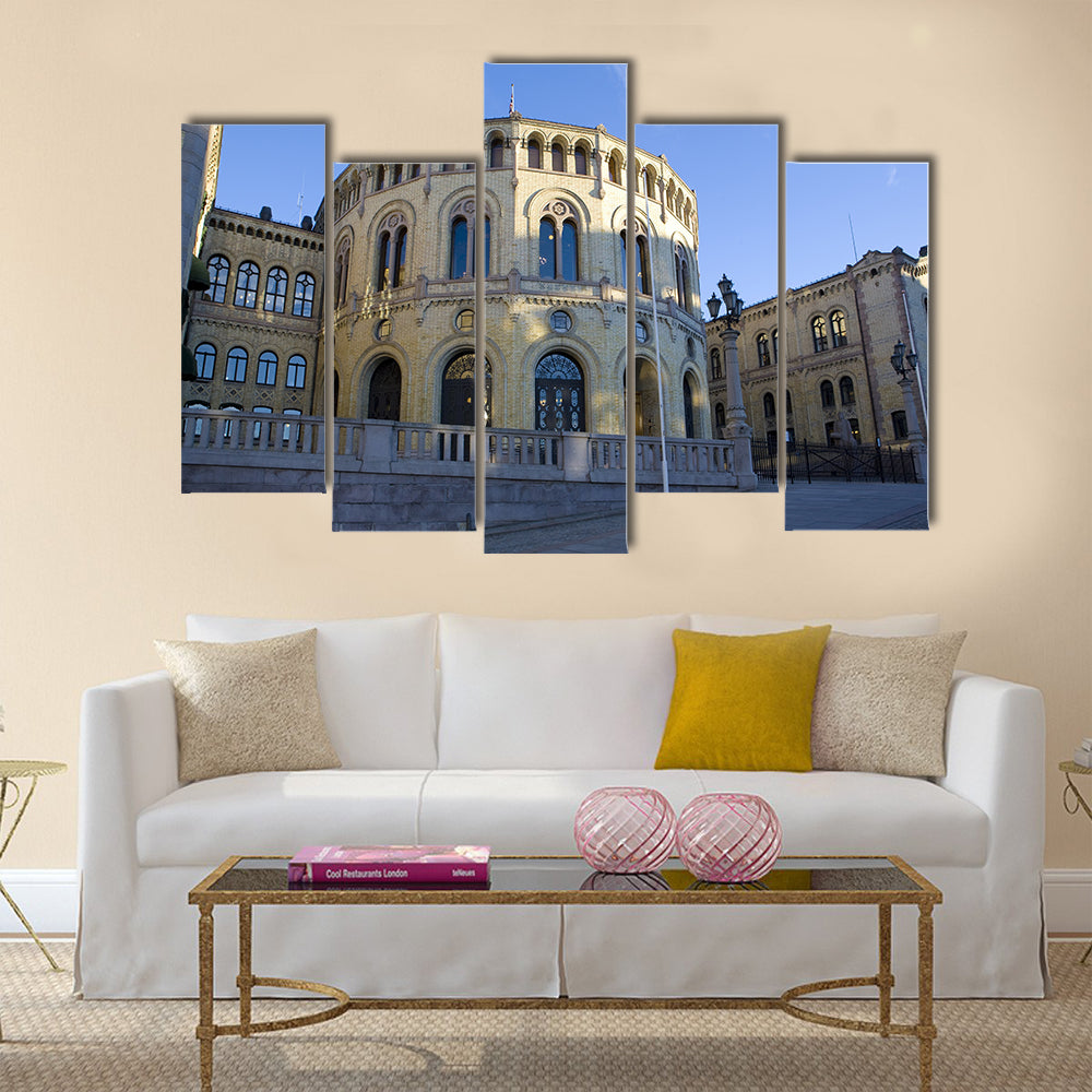 Stortinget (Parliament), Oslo, Norway, Nevada multi panel canvas wall art
