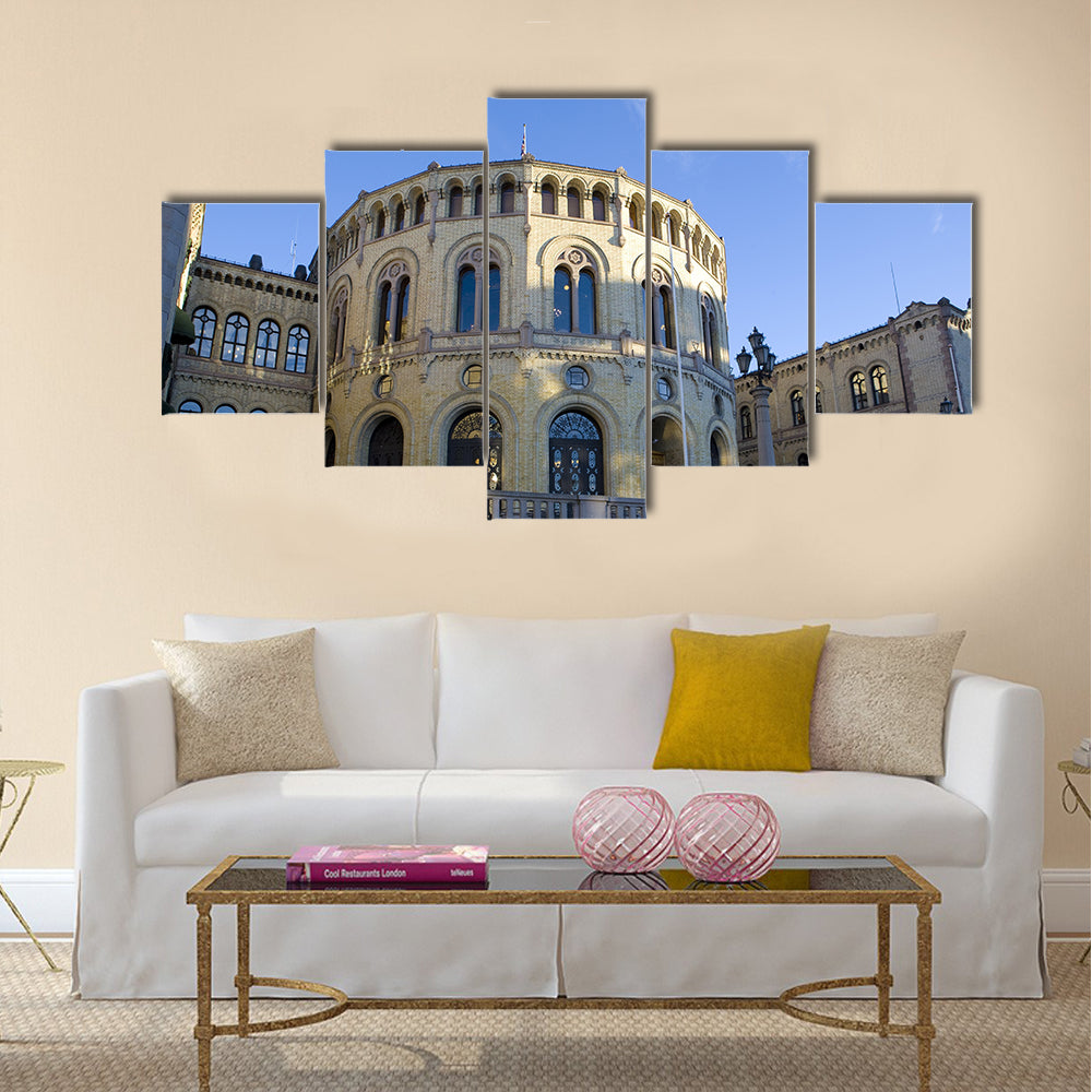 Stortinget (Parliament), Oslo, Norway, Nevada multi panel canvas wall art