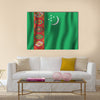 Turkmenistan realistic waving flag vector illustration Multi panel canvas wall art