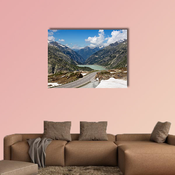 Serpentine road connectine alpine passes Furka and Grimsel wall art