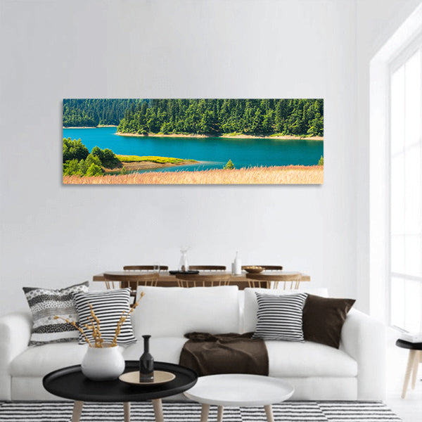 Beautiful Lokvarsko lake panoramic canvas wall art