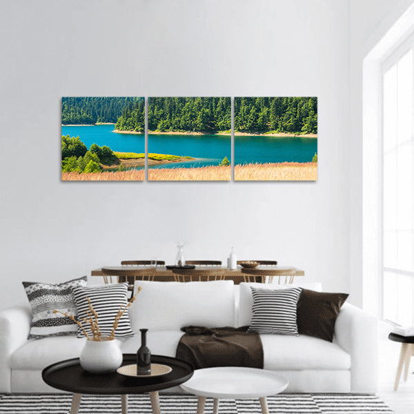 Beautiful Lokvarsko lake panoramic canvas wall art